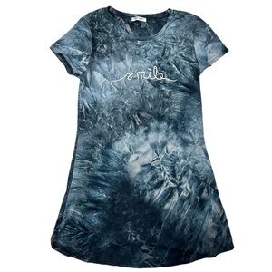 Blue Tie-Dye Short Sleeve Sleep Shirt XS
